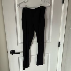 Black athleta leggings with side pockets